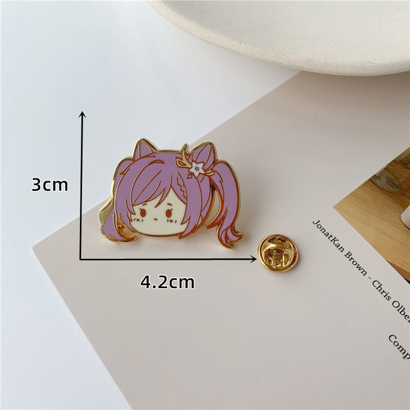 [Genshin Impact] [FAN MADE] Broche en émail de personnage
