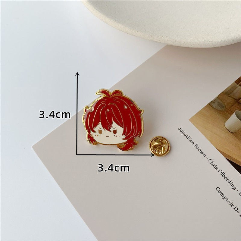[Genshin Impact] [FAN MADE] Broche en émail de personnage