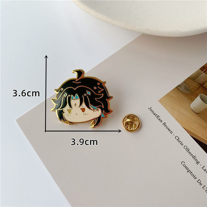 [Genshin Impact] [FAN MADE] Broche en émail de personnage